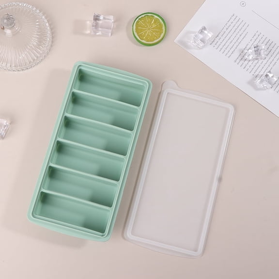 6 Grids Long Ice Cube Tray Mold Kitchen Reusable Silicone Ice Cube Mold BPA Free Ice Maker Food Grade Silicone Ice Cubes Mould