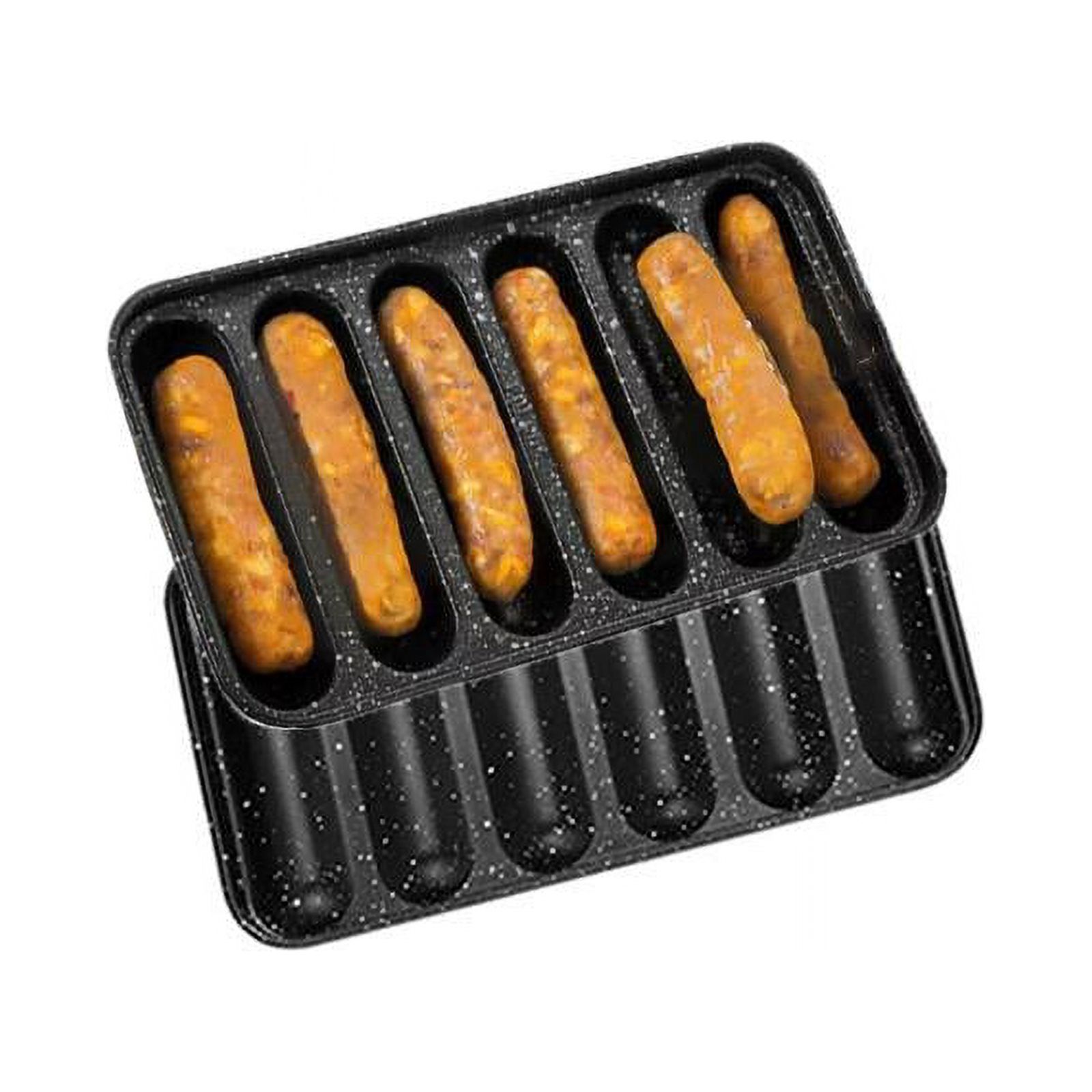6 Grids NonStick DIY Hot Dog Mold, 304 Stainless Sausage Mold Set