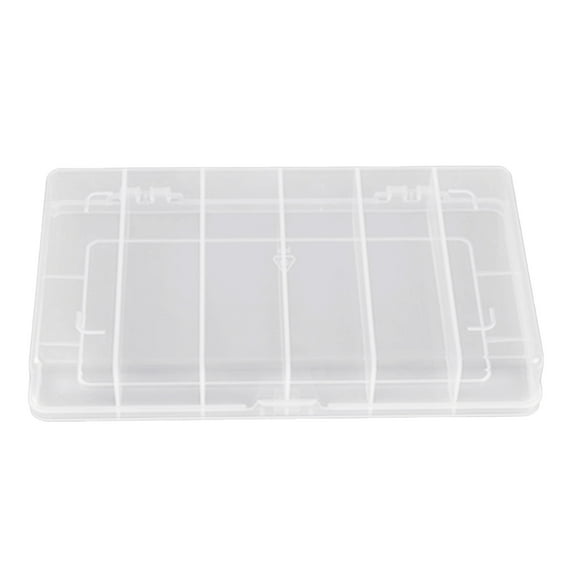 6 Grids Plastic Organizer Box with Dividers Craft Organizer Plastic Jewelry Organizer Box Small Parts Container Box