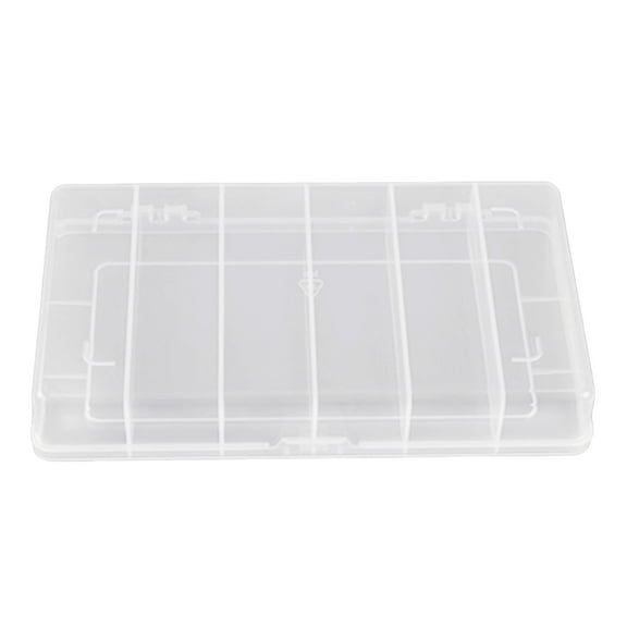 6 Grids Plastic Organizer Box with Dividers Craft Organizer Plastic Jewelry Organizer Box Small Parts Container Box