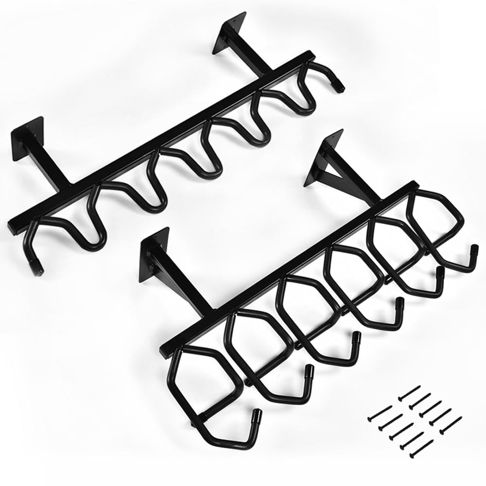 6 Gun Rifle Rack Vertical Carbine Hanger Shotgun Hook Wall Mount Display