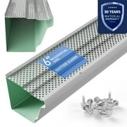 Waterlock 6" Gutter Guards Leaf Protection - Aluminium Gutter Covers - Fits K-Style Gutters - Easy to Install