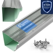Waterlock 6" Gutter Guards Leaf Protection - Aluminium Gutter Covers - Fits K-Style Gutters - Easy to Install