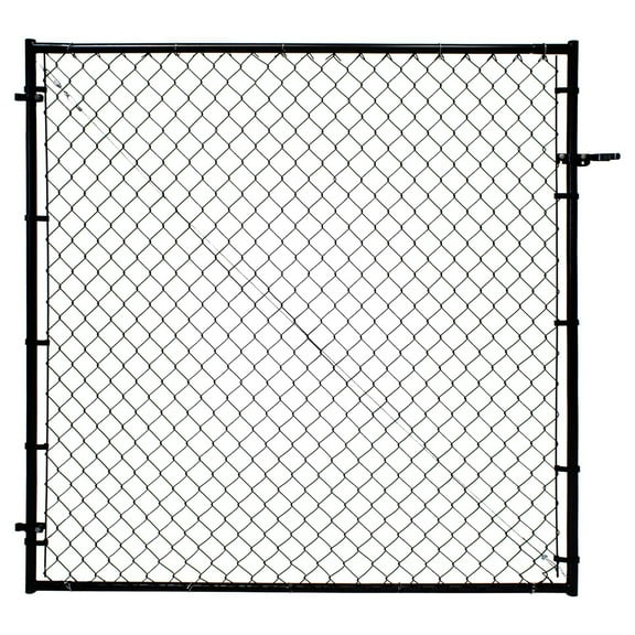 6'H Fit-Right? Adjustable Walk Gate Kit, Square Corner Frame - Black