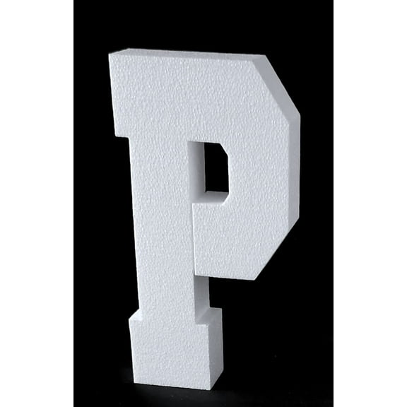 6'' H Free Standing 2'' Thick EPS Foam Letters Bottom Stable Wind Resistant for Party Signs and Games (Letter P)
