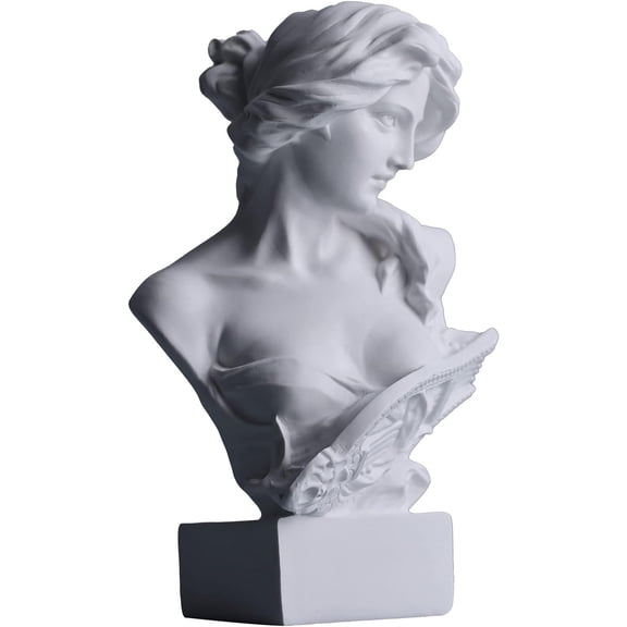 6" H Greek Mythology Bust Statue Decor,Artemis Statues Roman Goddess Figurines,Used for Sketch Practice Aesthetics Statues and Sculptures and Indoor Filling Space for Living Room, Bedroom and Study