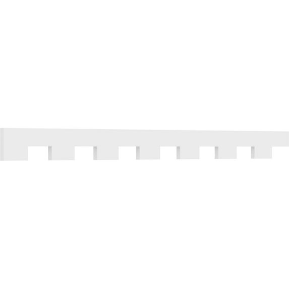 6"H x 1"P x 84"L Monroe Architectural Grade PVC Dentil Trim