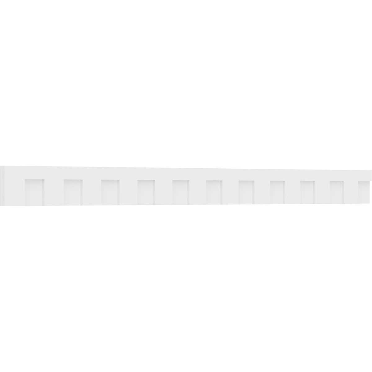 Fayetteville White PVC Dentil Crown Moulding Trim 88"