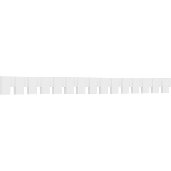 6"H x 1"P x 90"L Wilson Architectural Grade PVC Dentil Block Trim