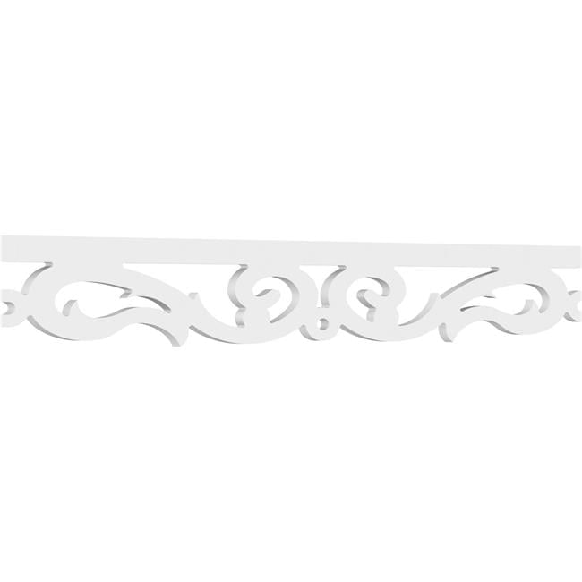 White PVC Architectural Grade Running Trim, 6" Height x 48" Length