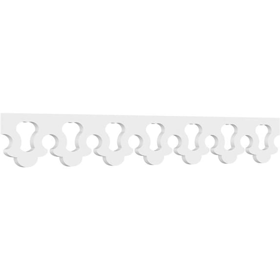 6"H x 5/8"P x 48"L Eden Architectural Grade PVC Running Trim