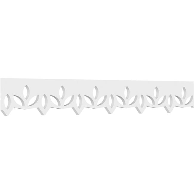 Laurel White Architectural Grade PVC Running Trim, 48" Length