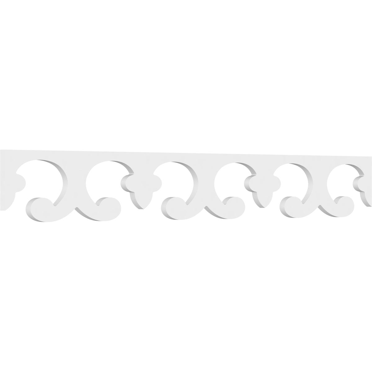 Porcelina White PVC Decorative Running Trim, 6" x 48"