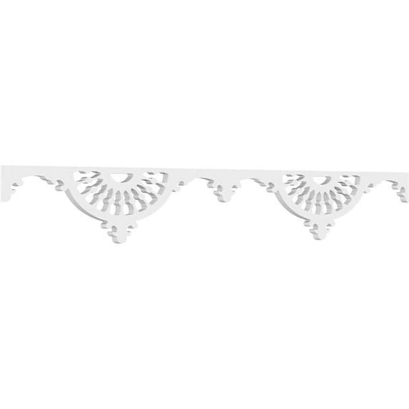 6"H x 5/8"P x 48"L Wagon Wheel Architectural Grade PVC Running Trim
