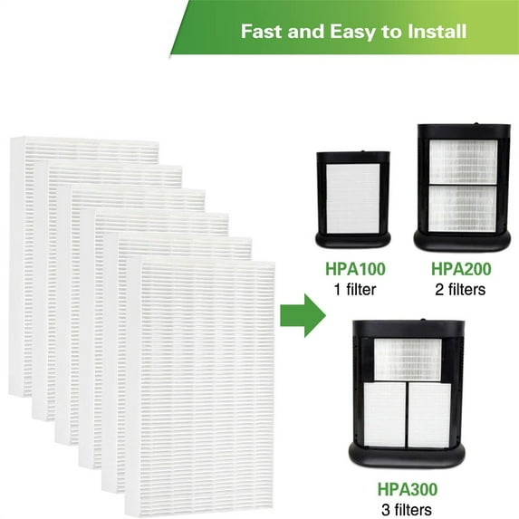 6 HEPA Filters for HPA300 Honeywell Air Purifier Filters Replacement Accessories