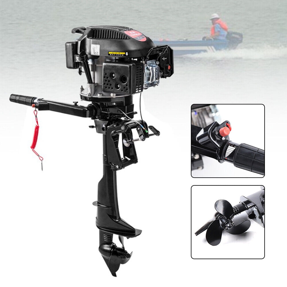 6 HP 4 Stroke Gas Outboard Motor Fishing Boat Trolling Engine Air