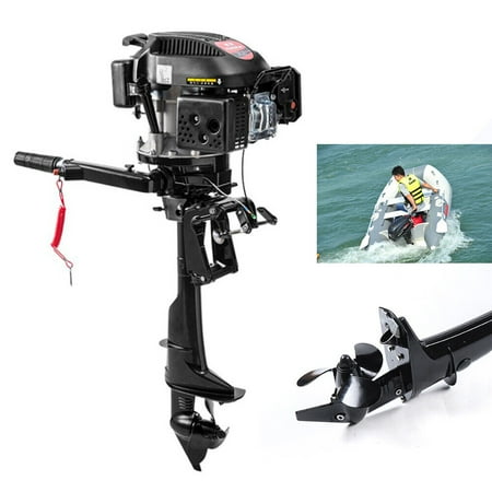 6 HP 4-Stroke Heavy Duty Outboard Motor Fishing Boat Engine Air Cooling System