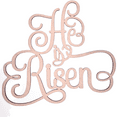 thumbnail image 1 of 6" He is Risen Wooden Words Connected | 1/4" Thick MDF Wood | Easter Craft Cutouts | Wood Words | Christian Decor, 1 of 2