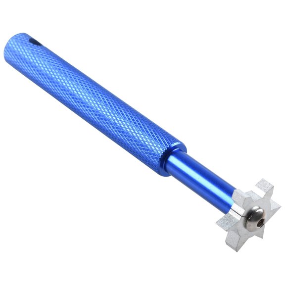 6-Head Golf Club Groove Sharpener Tool, 4.4 Inch Portable Wedge Regrooving Cleaner, Multi-Iron Sharpening Gadget, Reusable Maintenance Accessory for Sand Lob Pitching and Utility Club,Blue