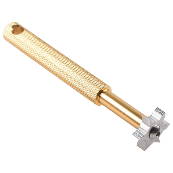 6-Head Golf Club Groove Sharpener Tool, 4.4 Inch Portable Wedge Regrooving Cleaner, Multi-Iron Sharpening Gadget, Reusable Maintenance Accessory for Sand Lob Pitching and Utility Club,Gold