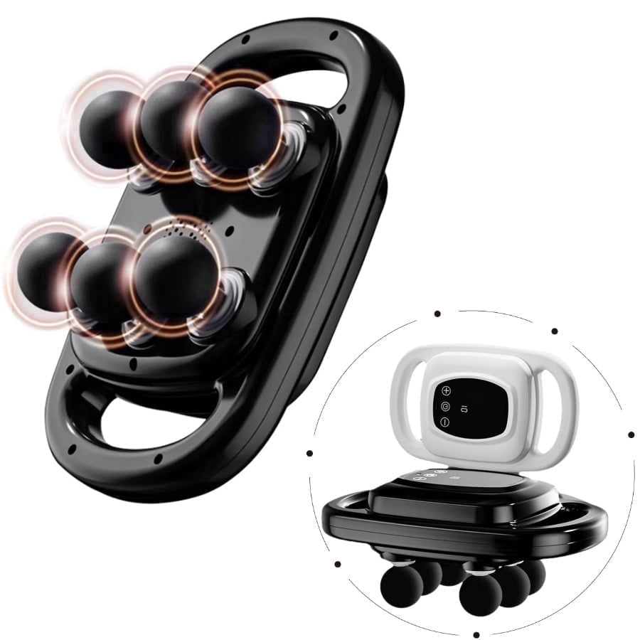 6 Head Massage Gun, Electric Massage Tools, Deep Percussion Massager with 9 Modes & 9 Speed for Neck, Back, Shoulders, Legs Relief & Relax, 40KG Thrust, 10-Min Auto Timer
