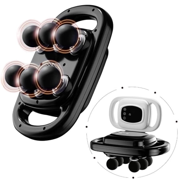 6 Head Massage Gun, Electric Massage Tools, Deep Percussion Massager with 9 Modes & 9 Speed for Neck, Back, Shoulders, Legs Relief & Relax, 40KG Thrust, 10-Min Auto Timer