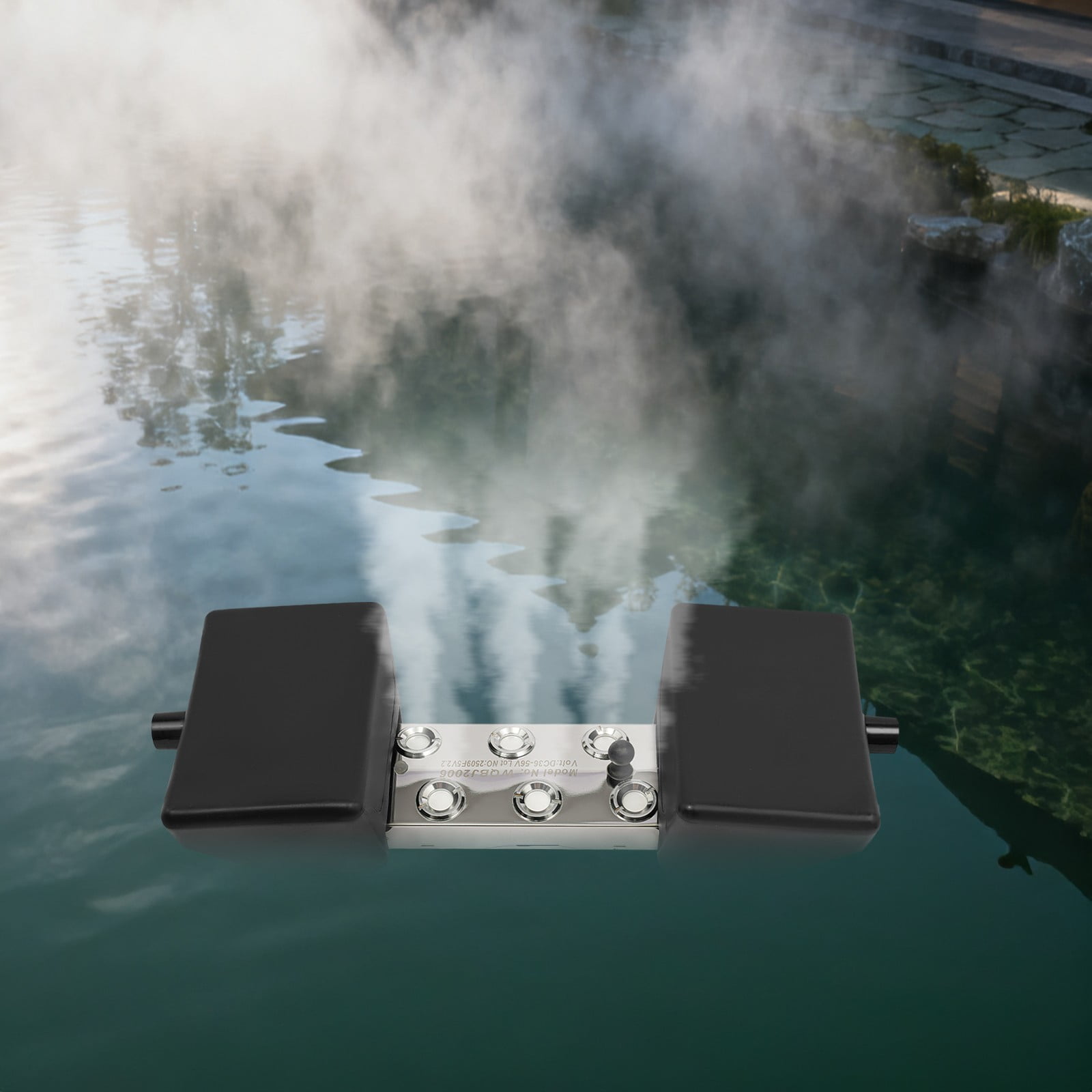 6-Head Mist Making Machine, Stainless Steel Ultrasonic Fogger with Floats