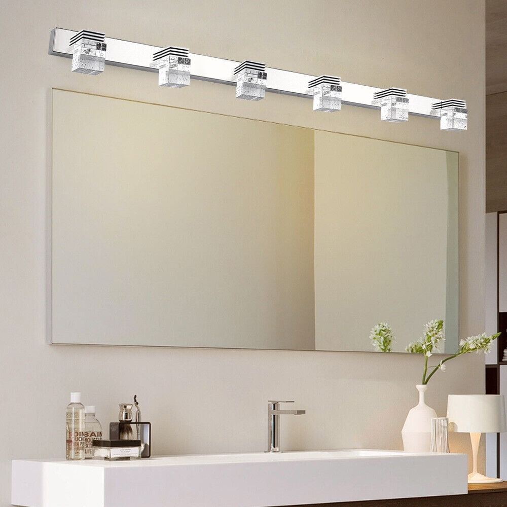 6 Heads Bathroom Vanity Crystal Mirror LED Light Front Wall Lamp Modern Fixture for bathrooms, bedrooms