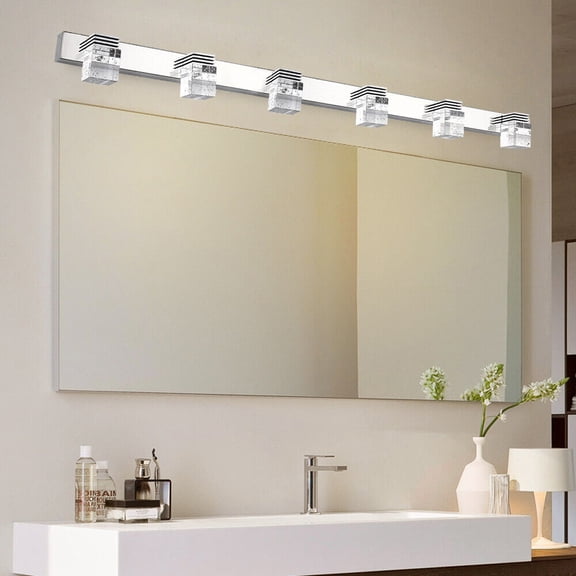 6 Heads Bathroom Vanity Crystal Mirror LED Light Front Wall Lamp Modern Fixture for bathrooms, bedrooms