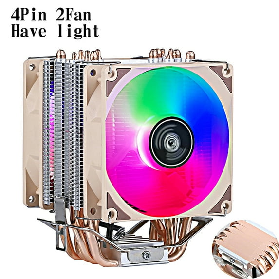 6 Heat Pipe PC Cooling Fan CPU Processor Suitable For Installing LGA775 115x 1200 1700 1356 1366 i5 i7 AMD PWM Speed Regulation