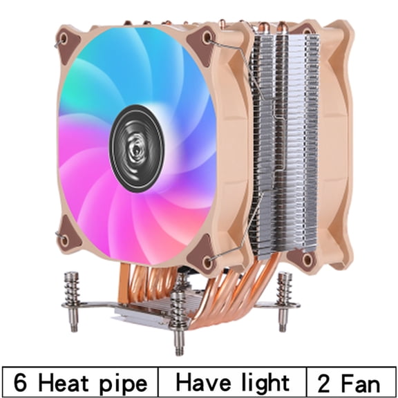 6 Heat Pipe Processor Efficient Cooling Fan Cpu Cooler 120mm 3Pin/4Pin Universal Install LGA X79 X99 X299 2099 2011 Motherboard