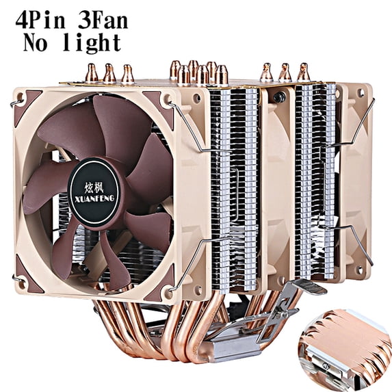 6 Heat Pipe Twin Towers CPU Processor Cooling PWM Fan Installing LGA2011 x79 x99 E5 E3 2066 AMD Game Player's Preferred Choice