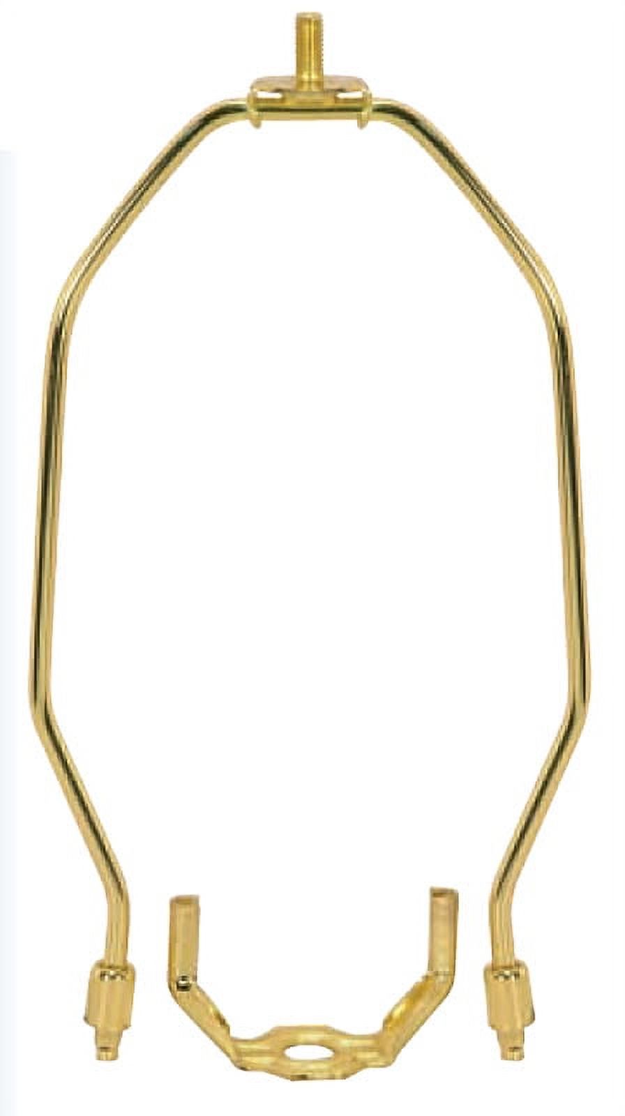 3 1/4" Fitter Polished Brass Lamp Shade Holder – Bell Shape, Lacquered Finish (SHH62)