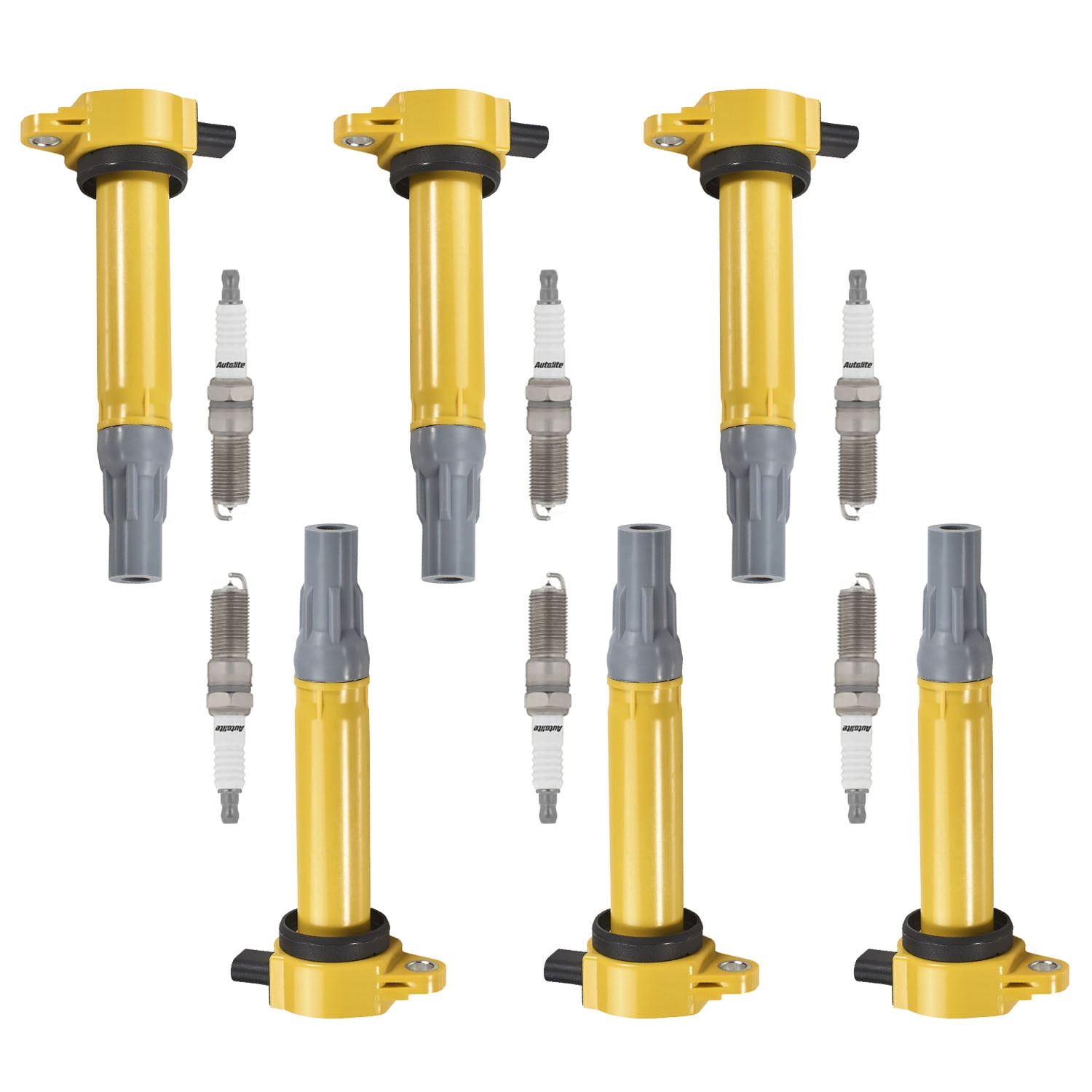 6 Heavy Duty Ignition Coils and 6 Autolite Iridium Spark Plugs