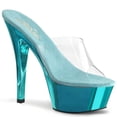thumbnail image 1 of *6" Heel, 1 3/4" Chrome Plated PF Slide - Clr/Turquoise Chrome, 7, 1 of 2