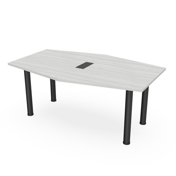 6' Hexagon Irregular Shaped Powered Conference Table Post Legs