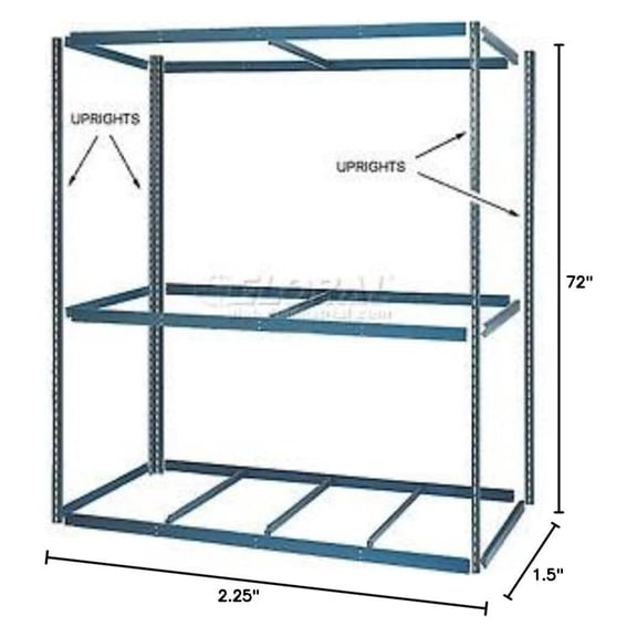 6' High Angle Post, Gray, 4/Pk