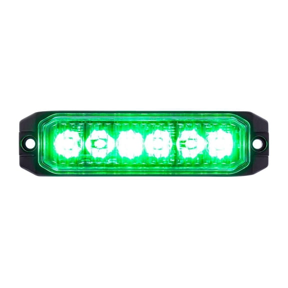 6 High Power LED "Competition Series" Slim Strobe Light - Green