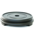 thumbnail image 1 of 6" High Quality Heavy Black Oriental Rubber Finish Round Wooden Pedestal Stand, 1 of 1