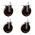 thumbnail image 1 of 6 High Temp Phenolic Wheel Swivel 7/16 Inch Stem Caster Set 2 Total Lock Brake, 1 of 2