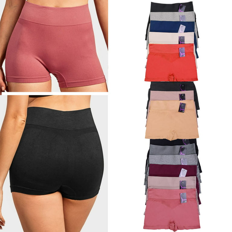 wirarpa Women's Cotton Boxer Briefs Underwear Boy Shorts 3 Inseam 4 Pack  Black Small at  Women's Clothing store