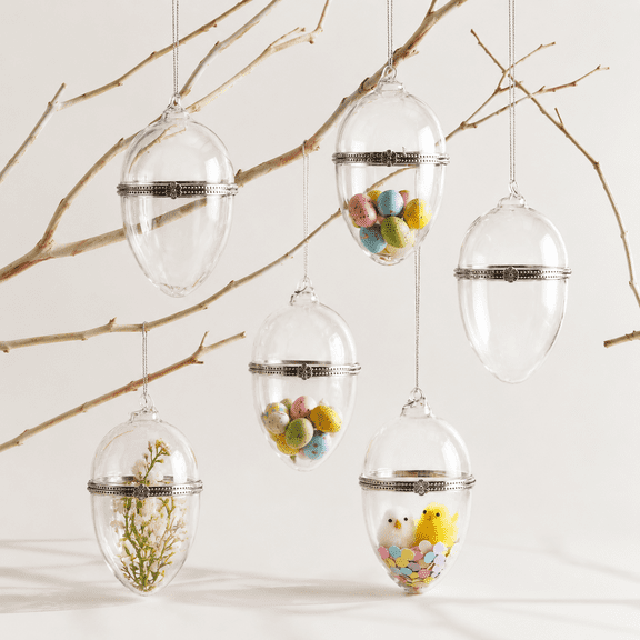 6 Hingedr Glornament Easter Egg Fillable