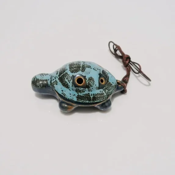 6 Hole Alto Ocarina Cartoon Tortoise Wind Orff Musical Instrument Flute Ceramic Flauta With Lanyard For Childen Student Beginner