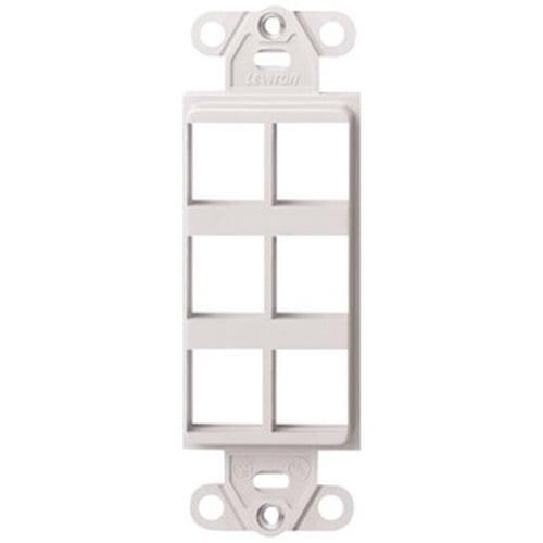 LEVITON 41646-W 6-Port QuickPort(R) Decora(R) Platform