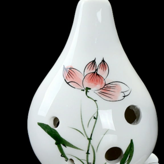 6 Hole Ceramic Ocarina AC Key Beginner Xun Style Wind Instrument Entry Level Music Practice Flute for Adults