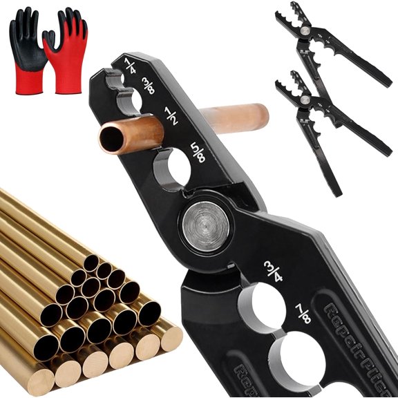 6 Hole Manual Copper Pipe Rounder for 1/4-7/8" Repair Tool HVAC Refrigeration