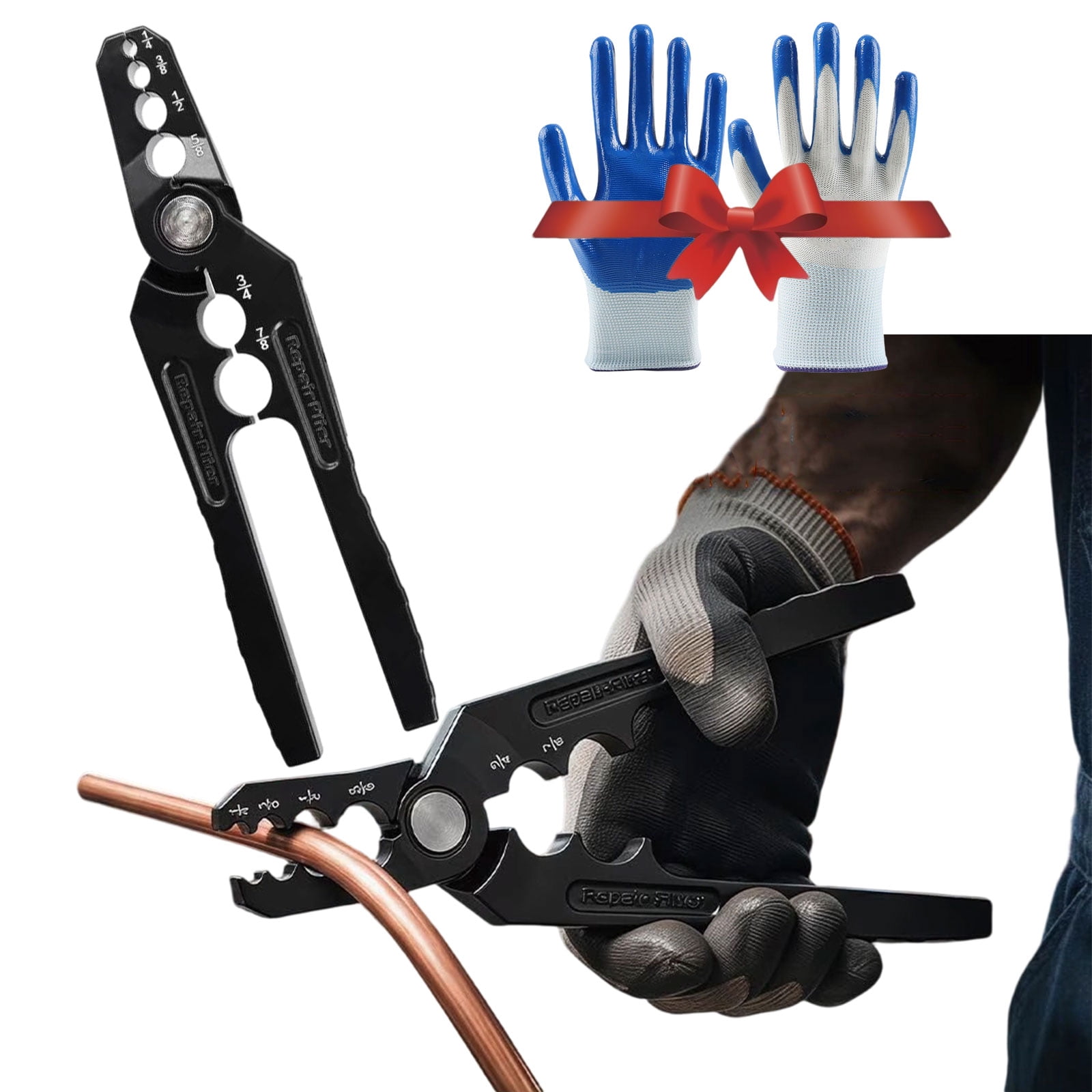 6-Hole Multi-Size Copper Pipe Repair & Rounding Tool, Copper Tube ...