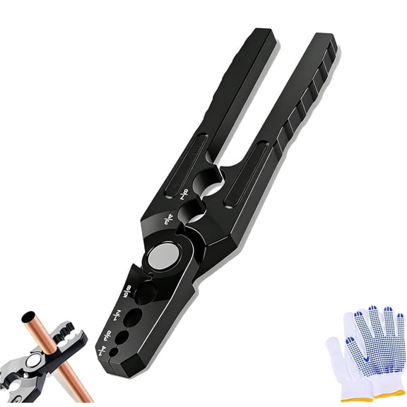 6-Hole Multi-Size Copper Repair & Rounding Tool, Aluminum Rounding Hand Tool, Copper Rounding Repair Pliers for 1/4", 3/8", 1/2", 5/8", 3/4" 7/8"
