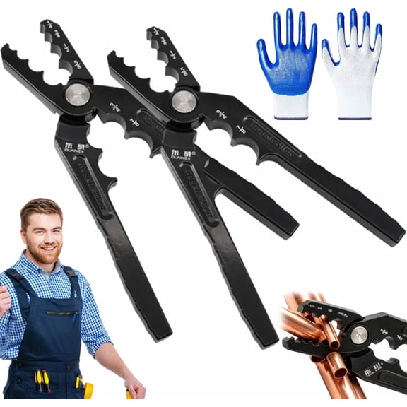 6-Hole Multi-size Copper Pipe Repair & Rounding Tool, 2026 New Aluminum Alloy Pipe Rounding Hand Tool, Copper Pipe Rounding Repair Pliers, Multi-size Fit 1/4" To 7/8"