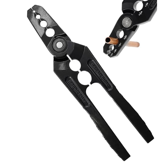 6-Hole Multi-size Copper Pipe Repair & Rounding Tool,Aluminum Alloy Manual Copper Flat Tube Rounder Pliers,Multifunctional Hvac Refrigeration Straightening Tool for 1/4" To 7/8" Od Acr Tubing(RL)